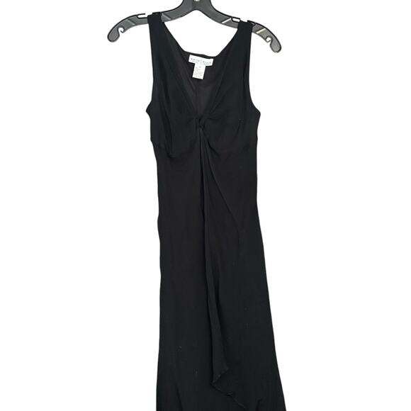White House Black Market Little Black Dress Maxi 6 100% Silk Elegant Stylish - Picture 7 of 7